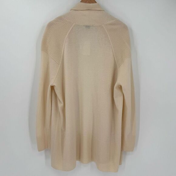Vince Wool Cashmere Blend Shawl Cardigan Sweater Women Large Cream NWT - Picture 4 of 8
